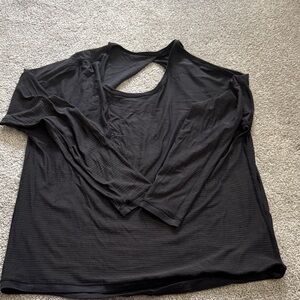 Black Women's Top with sleeves from lululemon  size 10-12 double face